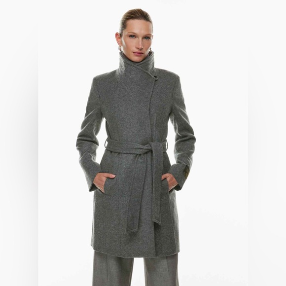 Aritzia Babaton Charcoal Gray Coat - Picture 1 of 17